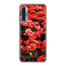 Чехлы с Цветами для TCL 20L (VPrint) (Цветы красные)