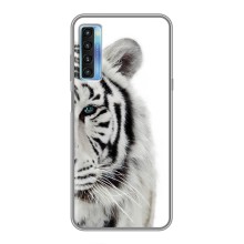 Чехлы с картинками животных TCL 20L (Белый Тигр)