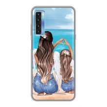 Чехол с печатью для TCL 20L - (Мама с ребенком) (AlphaPrint) (Мама с доченькой)