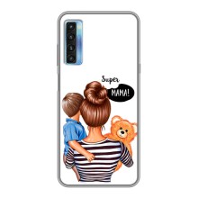 Чехол с печатью для TCL 20L - (Мама с ребенком) (AlphaPrint) (Мама с сыном)