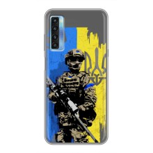 Чехлы с картинкой ЗСУ для TCL 20L (AlphaPrint) (АРТ солдат)