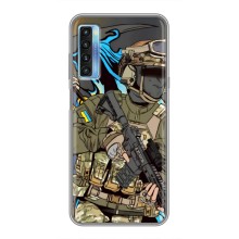 Чехлы с картинкой ЗСУ для TCL 20L (AlphaPrint) (Воин ВСУ)