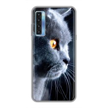 Чехлы с Котиками для TCL 20L (VPrint) (Серый Кот)