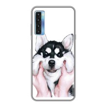 Чехлы с собаками для TCL 20L (VPrint) (Довольный Хаски)