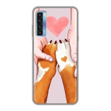 Чехлы с собаками для TCL 20L (VPrint) (Любовь к собакам)