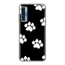 Чехлы с собаками для TCL 20L (VPrint) (Следы собаки)