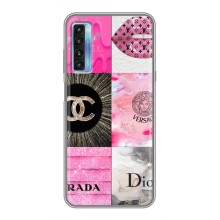 Чохол (Dior, Prada, YSL, Chanel) для TCL 20L (Модніца)