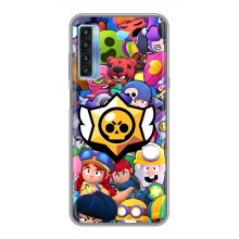 Чехол для TCL 20L Бравл Старс (VPrint) (Лого Brawl Stars)