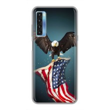 Чехол Флаг USA для TCL 20L (Орел и флаг)