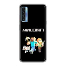 Чехол Майнкрафт на TCL 20L (AlphaPrint) Minecraft (герои Minecraft)
