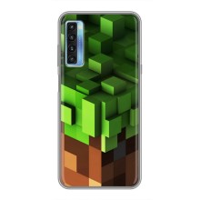 Чехол Майнкрафт на TCL 20L (AlphaPrint) Minecraft (текстура Майнкрафт)