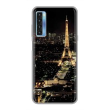 Чехол Эйфелева Башня для TCL 20L - (AlphaPrint) (Ночной Париж)
