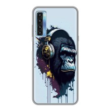 Чохол з Мавпами TCL 20L - (AlphaPrint) (Горила в навушниках)