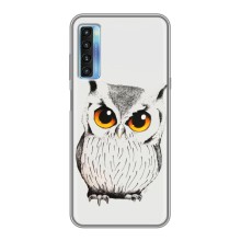 Чехол с птицами на TCL 20L (VPrint) (Милая Сова)