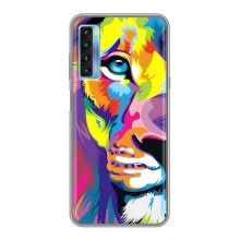Чехол со Львом для TCL 20L (VPrint) (Яркий Лев)
