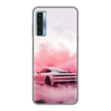 Чехол с авто Порше для TCL 20L – Розовый Порше