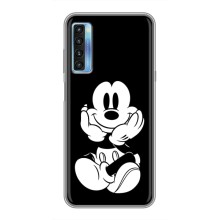 Эксклюзивный чехол для TCL 20L (AlphaPrint - Мультяшные) (Микки на черном)