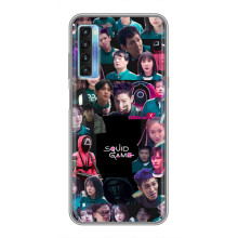Чохол Гра в кальмара для TCL 20L – Колаж гра кальмара