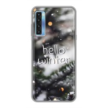 Новогодние, Праздничные Чехлы для TCL 20L - 2024 год (Hello winter)