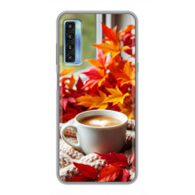 Чехол с уникальным дизайном «Осень с кофе» для TCL 20L