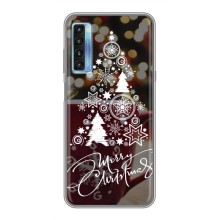 Рождественские Чехлы для TCL 20L (VPrint) (Елочка узорная)
