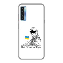 Защитные чехлы (Призрак Киева) для TCL 20L (AlphaPrint) (Летчик Киева)