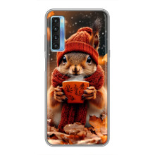 Друкований чохол 'Звірята з кавою' для TCL 20L – Білка з кавою