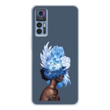 Чехлы (ART) Цветы на TCL 30 Plus (VPrint) (Цветы на голове)