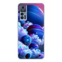 Чехлы КОСМОС для TCL 30 Plus – Синие планеты
