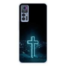 Чехол для TCL 30 Plus (AlphaPrint) - (Христианские) (Крест и город)
