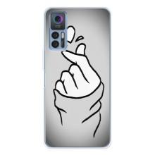 Чехол с принтом для TCL 30 Plus (AlphaPrint - Знак сердечка)