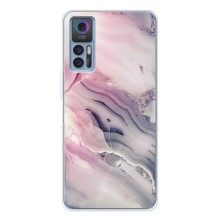 Мраморный чехол на TCL 30 Plus (VPrint) (Пурпурный Мрамор)