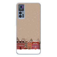 Новогодние, Праздничные Чехлы для TCL 30 Plus - 2024 год (Зимний город)