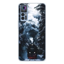 Новогодние, Праздничные Чехлы для TCL 30 Plus - 2024 год (Зимний поезд)
