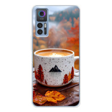 Чехол с уникальным дизайном «Осень с кофе» для TCL 30 Plus – Кофе на природе