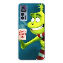 Рождественские Чехлы для TCL 30 Plus (VPrint) (Зеленый Гринч)