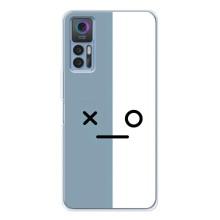 Силиконовые Чехлы (смешные стикеры) для TCL 30 Plus – Серо-белый
