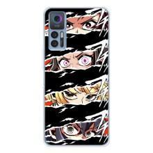 Силіконові чохлі з очіма Anime для 30 Плюс – Очі на чорному