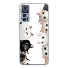 Силиконовый чехол с котиком для TCL 30 Plus – Коты