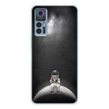 Силиконовый Чехол с принтом "Космонавты" на TCL 30 Plus – Космонавт романтик