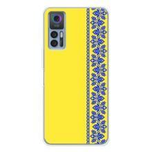 Силиконовый Чехол на TCL 30 Plus – Вышиванка на желтом
