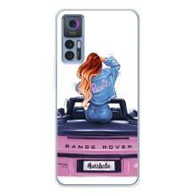 Силиконовый Чехол на TCL 30 Plus с картинкой Стильных Девушек – Девушка на машине