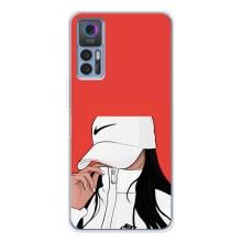 Силиконовый Чехол на TCL 30 Plus с картинкой Стильных Девушек – Девушка Nike