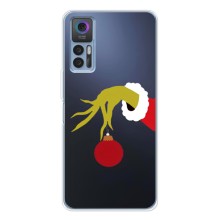 Зимние Чехлы для 30 Плюс - прозрачный фон (Гринч с игрушкой)