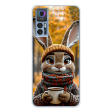 Печатный чехол «Зверята с кофе» для TCL 30 Plus – Зайчик с кофе