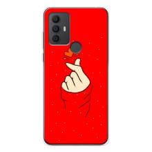 Чохол (Знак сердечка) для TCL 30 SE – Сердечко на червоному