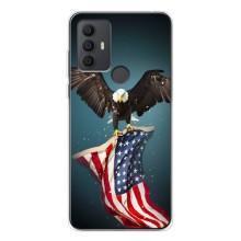 Чохол Прапор USA для TCL 30 SE – Орел і прапор