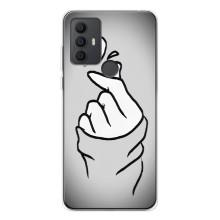 Чехол с принтом для TCL 30 SE (AlphaPrint - Знак сердечка)