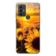 Чохол з Квітами для TCL 30 SE (поле соняшників)