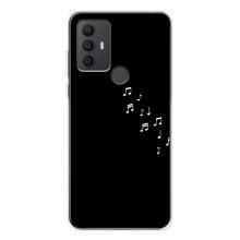 Чехол с картинками на черном фоне для TCL 30 SE – Ноты